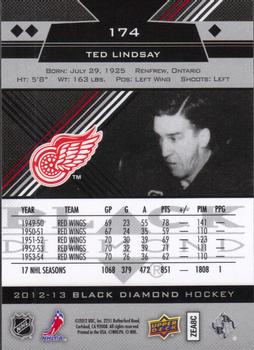 2012-13 Upper Deck Black Diamond #174 Ted Lindsay Back