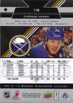 2012-13 Upper Deck Black Diamond #18 Thomas Vanek Back