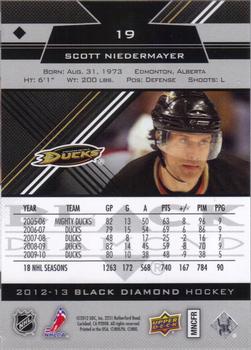2012-13 Upper Deck Black Diamond #19 Scott Niedermayer Back