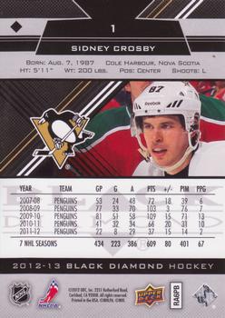 2012-13 Upper Deck Black Diamond #1 Sidney Crosby Back