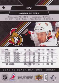 2012-13 Upper Deck Black Diamond #27 Jason Spezza Back