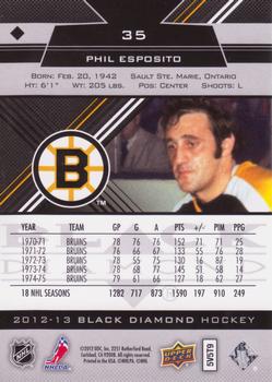 2012-13 Upper Deck Black Diamond #35 Phil Esposito Back