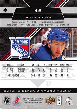 2012-13 Upper Deck Black Diamond #46 Derek Stepan Back