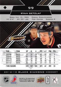 2012-13 Upper Deck Black Diamond #99 Ryan Getzlaf Back