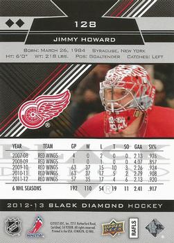 2012-13 Upper Deck Black Diamond #128 Jimmy Howard Back