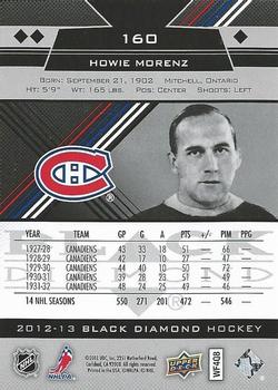 2012-13 Upper Deck Black Diamond #160 Howie Morenz Back