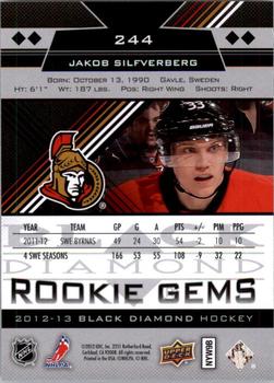 2012-13 Upper Deck Black Diamond #244 Jakob Silfverberg Back
