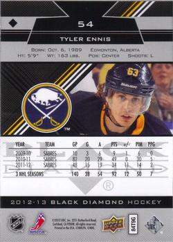 2012-13 Upper Deck Black Diamond #54 Tyler Ennis Back