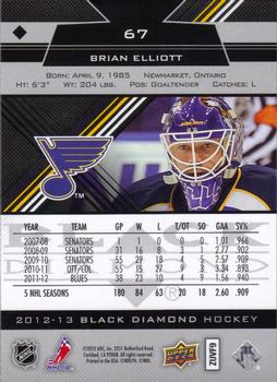 2012-13 Upper Deck Black Diamond #67 Brian Elliott Back
