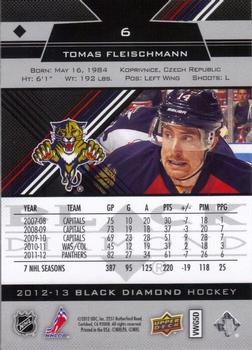 2012-13 Upper Deck Black Diamond #6 Tomas Fleischmann Back