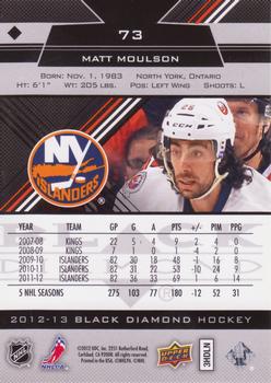 2012-13 Upper Deck Black Diamond #73 Matt Moulson Back