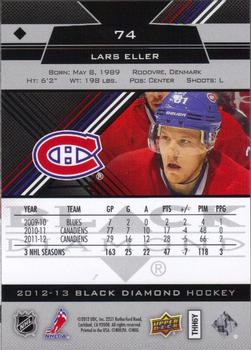 2012-13 Upper Deck Black Diamond #74 Lars Eller Back