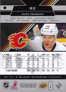 2012-13 Upper Deck Black Diamond #82 Alex Tanguay Back