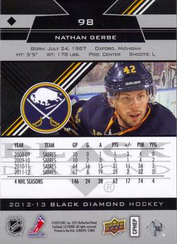 2012-13 Upper Deck Black Diamond #98 Nathan Gerbe Back