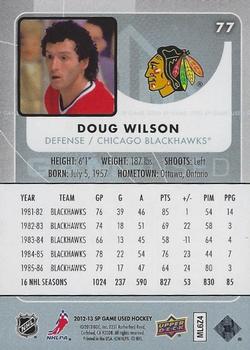 2012-13 SP Game Used #77 Doug Wilson Back