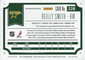 2012-13 Panini Limited #228 Reilly Smith Back