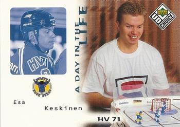 1998-99 UD Choice Swedish - A Day in the Life #DL5 Esa Keskinen Front