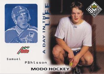 1998-99 UD Choice Swedish - A Day in the Life #DL9 Samuel Pahlsson Front