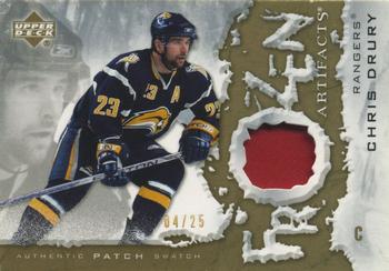 2007-08 Upper Deck Artifacts - Frozen Artifacts Patches Gold #FA-CD Chris Drury Front