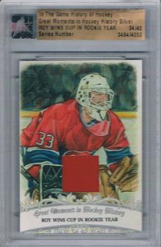 2012-13 In The Game The History of Hockey #134 Roy wins cup in rookie year (Patrick Roy) Front
