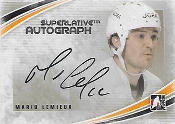 2012-13 In The Game Superlative - Autographs Silver #A-ML Mario Lemieux Front