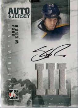 2012-13 In The Game Superlative - Jerseys Autographs Silver #AJ-SW Shea Weber Front