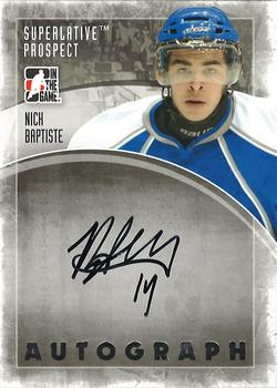 2012-13 In The Game Superlative - Prospect Autographs Silver #PA-NB Nick Baptiste Front