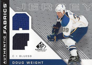 2007-08 SP Game Used - Authentic Fabrics #AF-DW Doug Weight Front