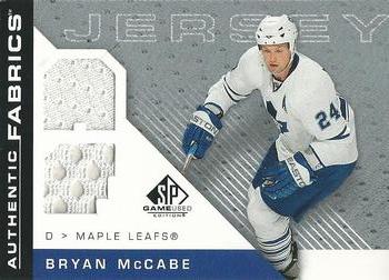 2007-08 SP Game Used - Authentic Fabrics #AF-MC Bryan McCabe Front