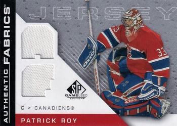 2007-08 SP Game Used - Authentic Fabrics #AF-PR Patrick Roy Front