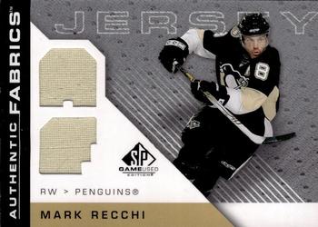 2007-08 SP Game Used - Authentic Fabrics #AF-RE Mark Recchi Front