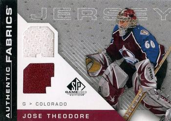 2007-08 SP Game Used - Authentic Fabrics #AF-TH Jose Theodore Front