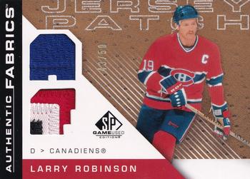 2007-08 SP Game Used - Authentic Fabrics Jersey Patch #AF-LR Larry Robinson Front