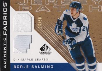 2007-08 SP Game Used - Authentic Fabrics Jersey Patch #AF-SA Borje Salming Front