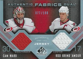 2007-08 SP Game Used - Authentic Fabrics Duals #AF2-BW Rod Brind'Amour / Cam Ward Front