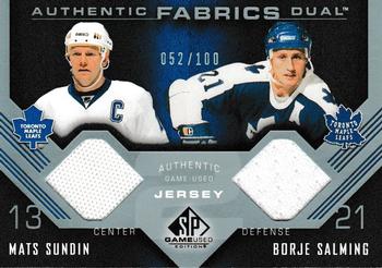 2007-08 SP Game Used - Authentic Fabrics Duals #AF2-MB Mats Sundin / Borje Salming Front