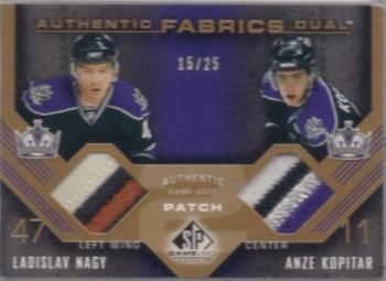 2007-08 SP Game Used - Authentic Fabrics Duals Patches #AF2-NK Ladislav Nagy / Anze Kopitar Front