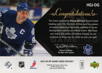 2007-08 Darcy Tucker Maple Leafs Game Worn Jersey - Team Letter