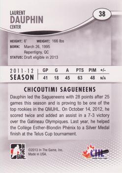 2012-13 In The Game Heroes and Prospects #38 Laurent Dauphin Back