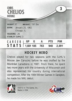 2012-13 In The Game Heroes and Prospects #3 Chris Chelios Back