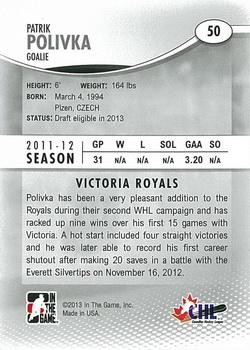 2012-13 In The Game Heroes and Prospects #50 Patrik Polivka Back