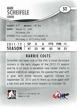 2012-13 In The Game Heroes and Prospects #52 Mark Scheifele Back