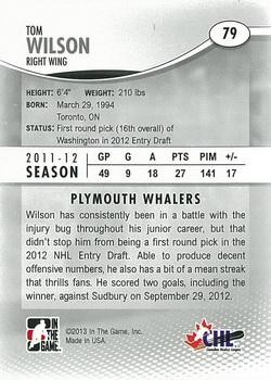 2012-13 In The Game Heroes and Prospects #79 Tom Wilson Back
