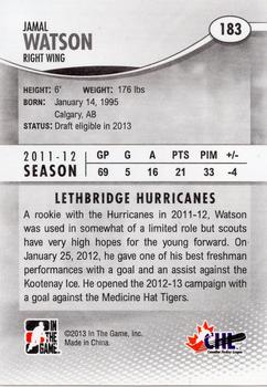 2012-13 In The Game Heroes and Prospects #183 Jamal Watson Back