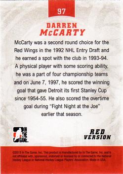 2012-13 In The Game Motown Madness #97 Darren McCarty Back