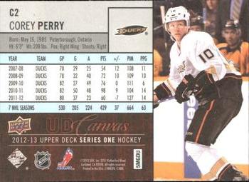 2012-13 Upper Deck - UD Canvas #C2 Corey Perry Back