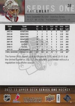 2012-13 Upper Deck - UD Exclusives #38 Ray Emery Back