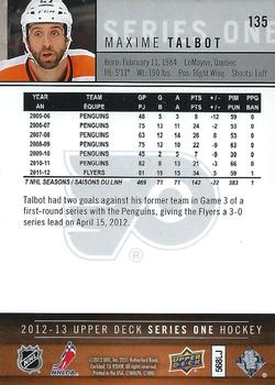 2012-13 Upper Deck - UD Exclusives #135 Maxime Talbot Back