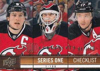 2012-13 Upper Deck - UD Exclusives #199 Ilya Kovalchuk / Martin Brodeur / Zach Parise Front