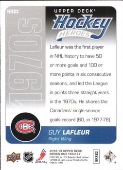 2012-13 Upper Deck - Hockey Heroes: 1970s #HH33 Guy Lafleur Back